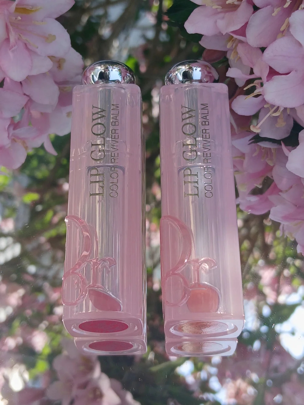 Dior Lip Glow Color Reviver Balm Duo | Shades 004 Coral & 015 Cherry